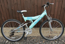 Triumph Milano Ladies Mountain Bike Full Dual Suspension Bicycle Blue 18 Gears