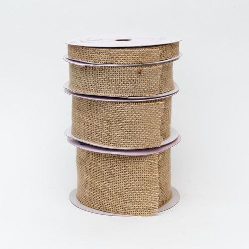 Natural hessian cut edge - natural,