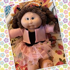 Gorgeous Vintage Cabbage Patch Kids Girl HM1 Long Brown Hair And Eyes Ballerina