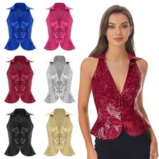 UK Women Sparkly V Neck Dressy