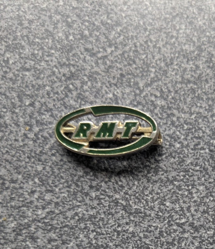Vintage pin badge - r.m.t.-,