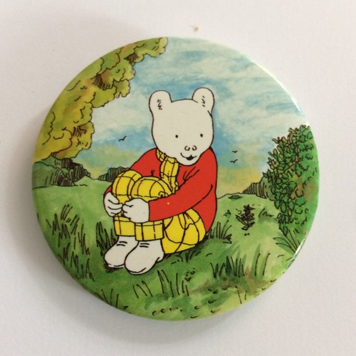 Rupert bear pin badge - rupert,