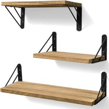 3Pcs Wooden Floating Shelves