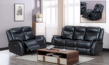 Black Leather Gel Recliner 3