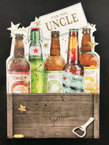 Uncle birthday card beer - card,,
