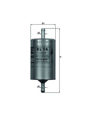 Mahle kl14 fuel filter fits - filter,