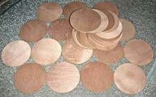 34 Pieces - 12.5cm/5 inch diameter CIRCLES/DISCS Ply-wood 4mm thick craft plaque