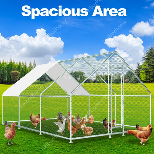 Large metal chicken coop hen - large,