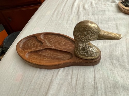 Vintage brass ducks - brass, with
