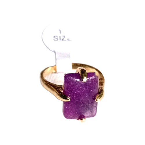 Gold plated handmade purple - gold,