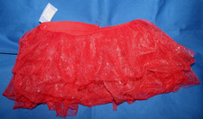 WOMENS TUTU SKIRTS CLAIRE'S DANCE FANCY DRESS COSTUME, PETTICOATS, BALLET - RED