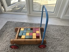 Vintage Baby Walker with Blocks