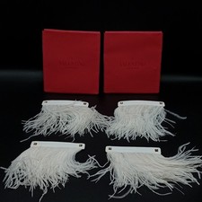 Valentino Garavani Feather Patches Cuffs White Designer FLT 