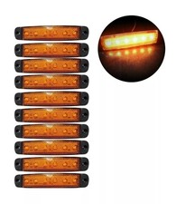 10 Pcs Orange Amber 12v 6 Led