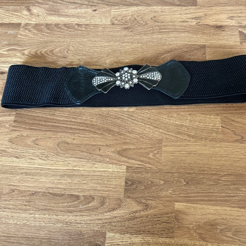 Primark black elastic belt - elastic,