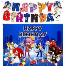 Sonic Happy birthday banner