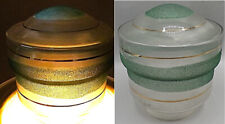 Authentic 1930s Art Deco Blown Glass  Bathroom/Toilet Light Shade-Green Frosted