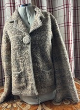 Vintage Ladies Elizabeth Scott Flared cuff Cardigan/ Jacket Beige Size L / XL 