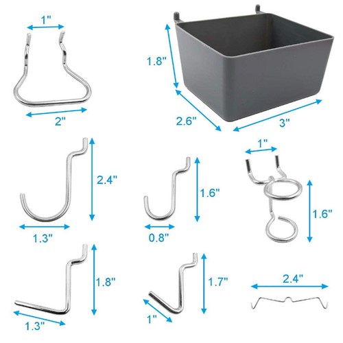 Peg board hooks with - peg,
