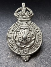North Riding Constabulary Obsolete British Police Force Cap Badge
