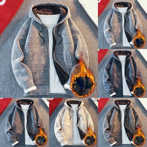 Warm men knitted - warm, hooded