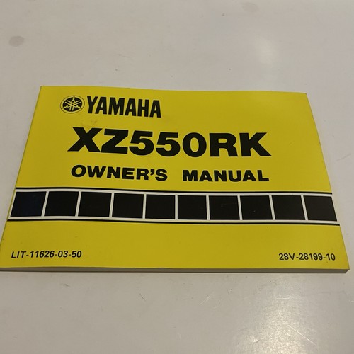 Yamaha xz550rk owners manual - yamaha,