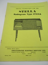 Stella Radiogram Type ST319A - Amalgamated Electric Services -  Vintage  1964