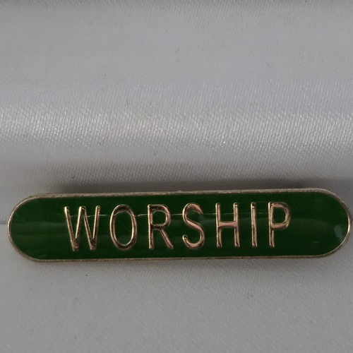 Vintage worship school badge - worship,
