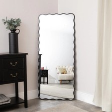 Black Full Length Wavy Mirror