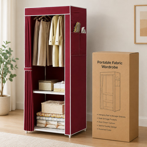 Portable fabric wardrobe - portable,