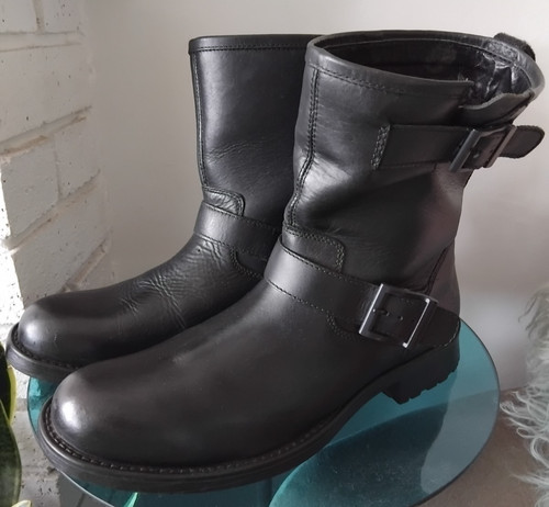 Mens black leather - black,