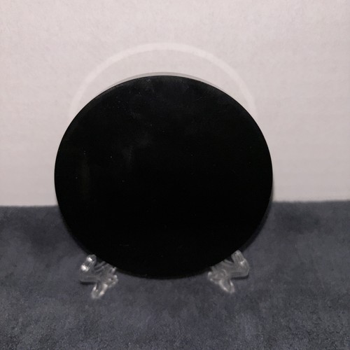 Natural black obsidian scrying - black,