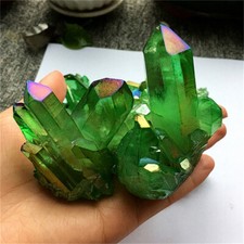 Natural Green Crystal Cluster Quartz Crystal Gem Stone Healing Mineral Specimen
