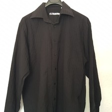 Ben Sherman charcoal black shirt mens UK16.5 long sleeved Carnaby Street Mod