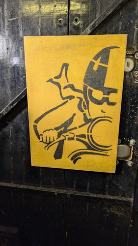 Superb motorbike stencil - superb, on