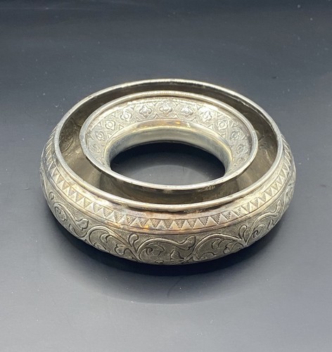 Antique malay silver posy ring - silver,