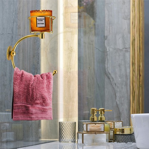 Shaped towel ring with - shaped,