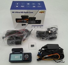 4K Ultra HD Dash Cam WiFi GPS 3.2" Screen Night Vision front/rear Car DVR