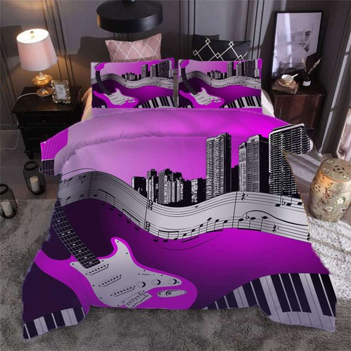 Purple cool guitar3d - cool, print