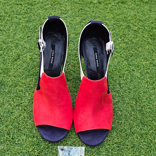 Zara orange navy white - navy,