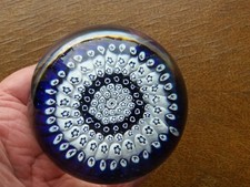 UNUSUAL OLD ENGLISH MILLEFIORI GLASS PAPERWEIGHT