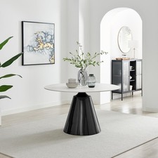 Nina round white marble - round, effect