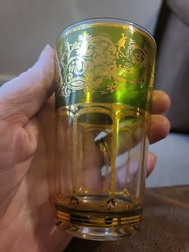 Green moroccan tea glass - 1,