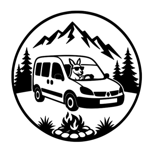 Kangoo camper sticker kangaroo - camper,