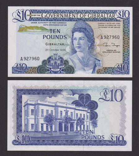 Unc gibraltar ten pounds - gibraltar, £10