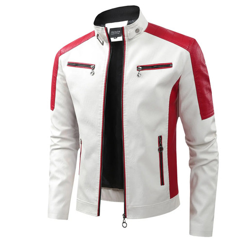 Men leather biker - leather,