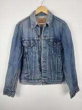 Vintage Levi’s 71506 0276  Denim Trucker Jacket Made in USA Blue Size 40L 80s