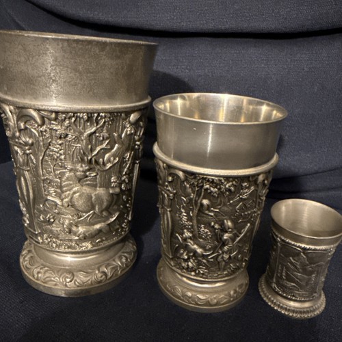Vintage german pewter shot - vintage,