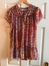 Soon Paisley Boho Blouse Size