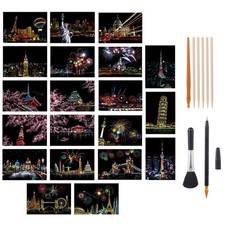 DIY Night View Scratch Art